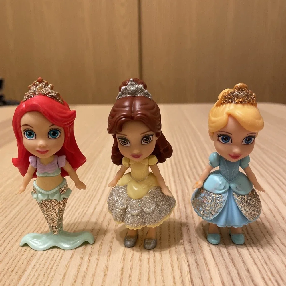 Disney Princess Ariel Belle Cinderella Mini Toddler Dolls Jakks Pacific 3.5